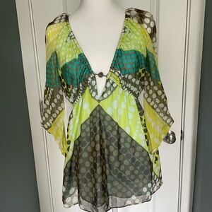 Milly Polka Dot Tunic Top Size 4